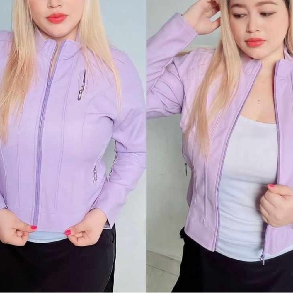 Synthetic leather jacket